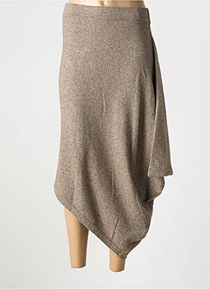 Jupe longue coupe évasée beige ELEMENTE CLEMENTE femme