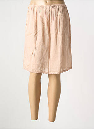Jupe mi-longue coupe droite beige ORIENTIQUE NATURALLY femme