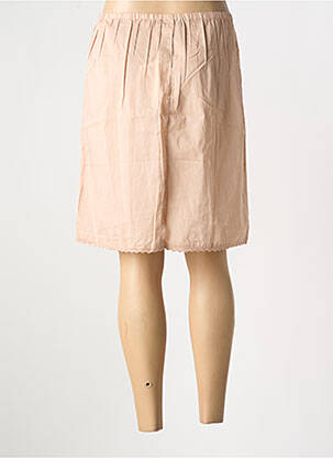 Jupe mi-longue coupe droite beige ORIENTIQUE NATURALLY femme