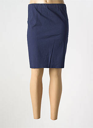 Jupe mi-longue coupe droite bleu ORIENTIQUE NATURALLY femme