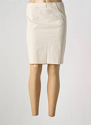 Jupe mi-longue coupe droite beige ORIENTIQUE NATURALLY femme