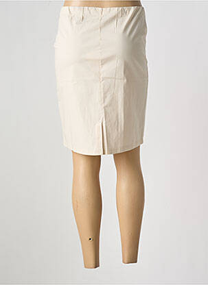 Jupe mi-longue coupe droite beige ORIENTIQUE NATURALLY femme