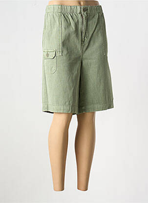 Bermuda taille élastique vert CREAM femme