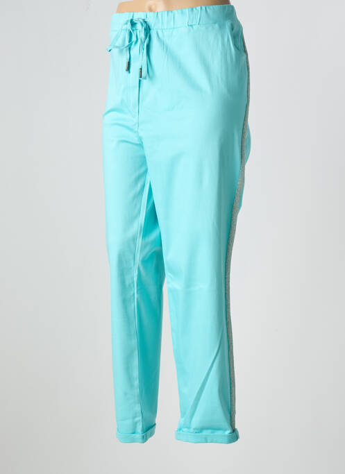Pantalon droit bleu ORIENTIQUE NATURALLY pour femme