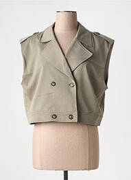 Veste casual col tailleur vert CREAM femme