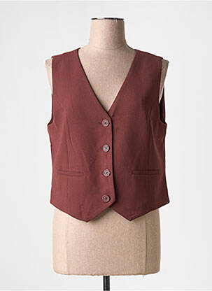 Gilet sans manche coupe cintrée marron CREAM femme