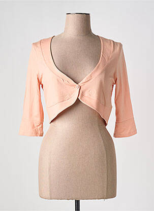 Boléro maille fine orange MYRINE femme