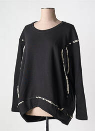Pull col rond manches longues noir URBAN BY ALEMBIKA femme