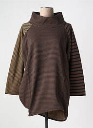 Sweat-shirt manches longues manches longues marron URBAN BY ALEMBIKA femme