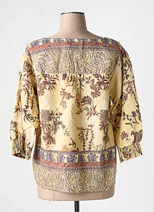 Blouse imprimé fantaisie manches 3/4 jaune CREAM femme
