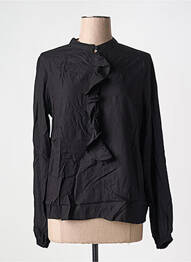 Blouse col rond manches longues noir CREAM femme