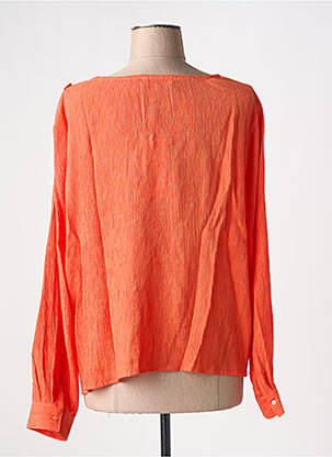 Blouse poignets boutonnés avec fente manches longues orange CREAM femme