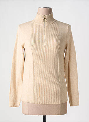 Pull coupe cintrée manches longues beige CREAM femme