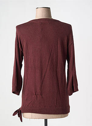 Pull coupe droite manches 3/4 violet CREAM femme