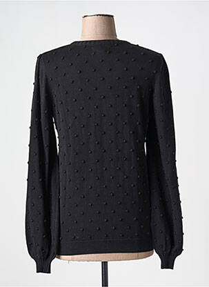 Pull coupe cintrée manches longues noir ORIENTIQUE NATURALLY femme
