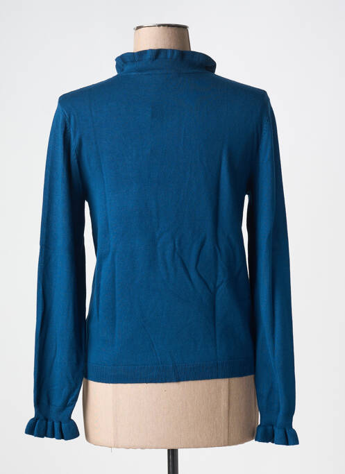 Pull coupe cintrée manches longues bleu CREAM femme