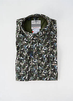 Chemise manches longues imprimé fantaisie vert DARIO BELTRAN homme