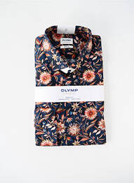 Chemise manches longues imprimé fantaisie bleu OLYMP homme