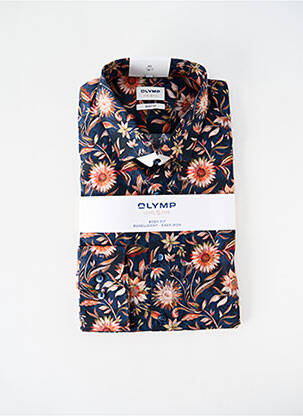Chemise manches longues imprimé fantaisie bleu OLYMP homme