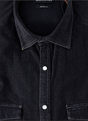 Chemise manches longues coupe cintrée noir MISE AU GREEN homme