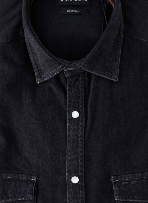 Chemise manches longues coupe cintrée noir MISE AU GREEN homme