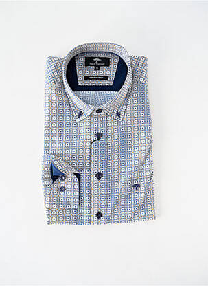 Chemise manches longues imprimé fantaisie bleu FYNCH-HATTON homme