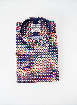 Chemise manches longues imprimé fantaisie rouge DARIO BELTRAN homme
