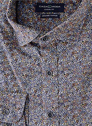 Chemise manches longues coupe droite gris CASAMODA homme
