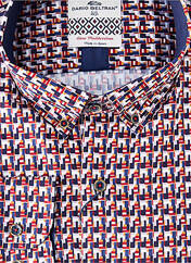 Chemise manches longues rouge DARIO BELTRAN pour homme seconde vue