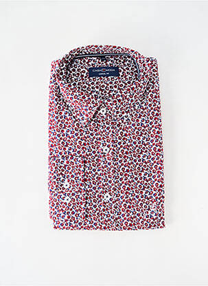 Chemise manches longues coupe droite rouge CASAMODA homme
