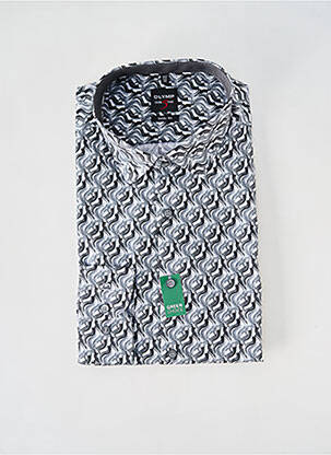 Chemise manches longues imprimé fantaisie gris OLYMP homme
