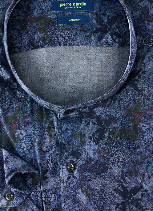 Chemise manches longues bleu PIERRE CARDIN pour homme