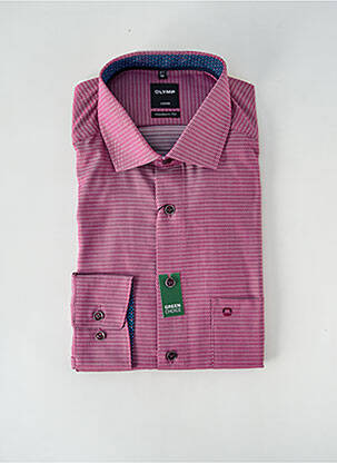 Chemise manches longues coupe cintrée violet OLYMP homme
