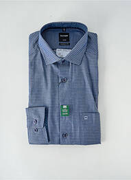 Chemise manches longues coupe cintrée bleu OLYMP homme