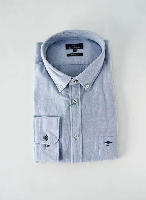 Chemise manches longues bleu FYNCH-HATTON pour homme