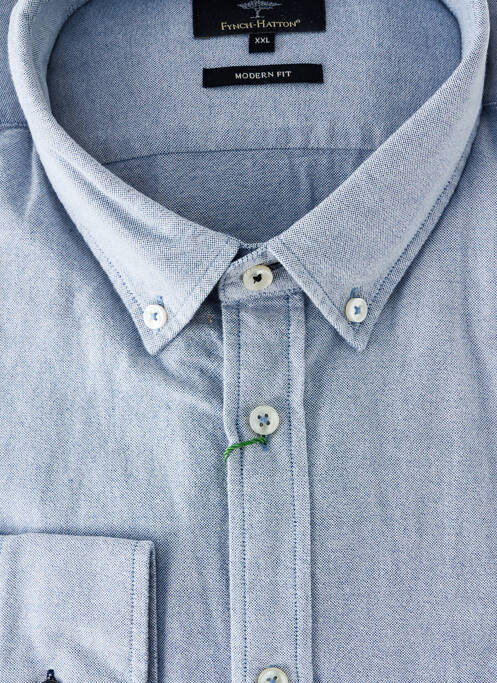 Chemise manches longues bleu FYNCH-HATTON pour homme