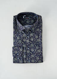 Chemise manches longues imprimé fantaisie bleu JUPITER homme