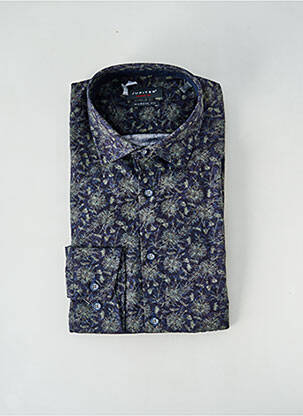 Chemise manches longues imprimé fantaisie bleu JUPITER homme