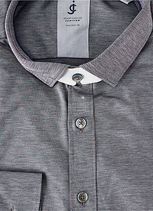 Chemise manches longues manches longues gris JUPITER homme