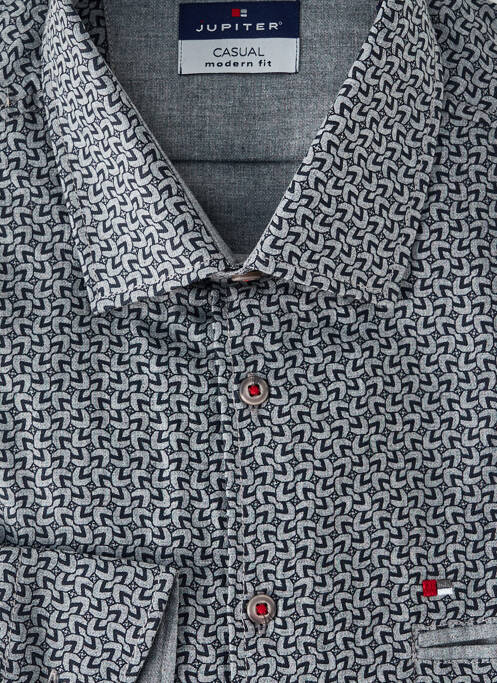 Chemise manches longues gris JUPITER pour homme