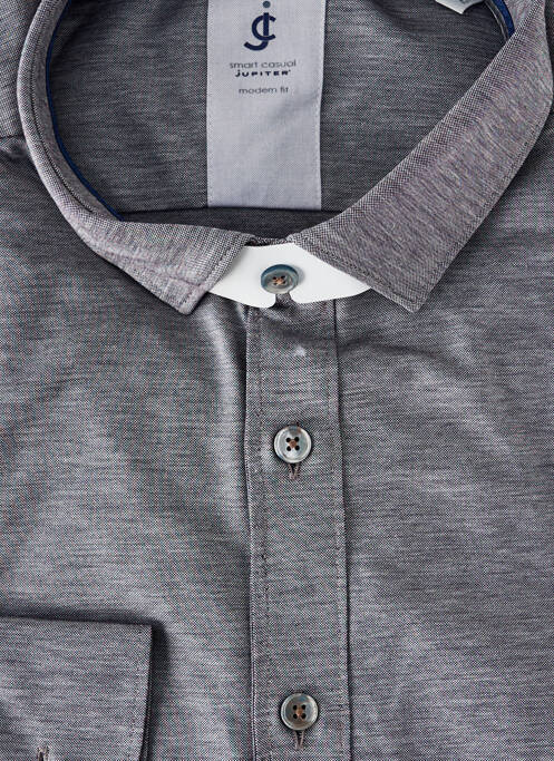 Chemise manches longues gris JUPITER pour homme