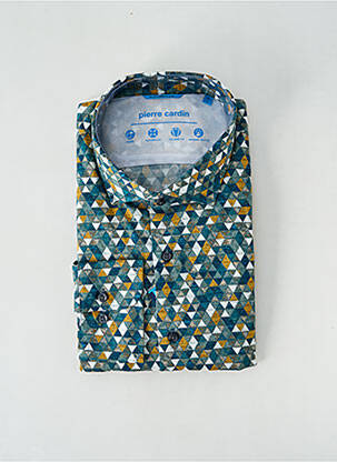 Chemise manches longues imprimé fantaisie vert PIERRE CARDIN homme