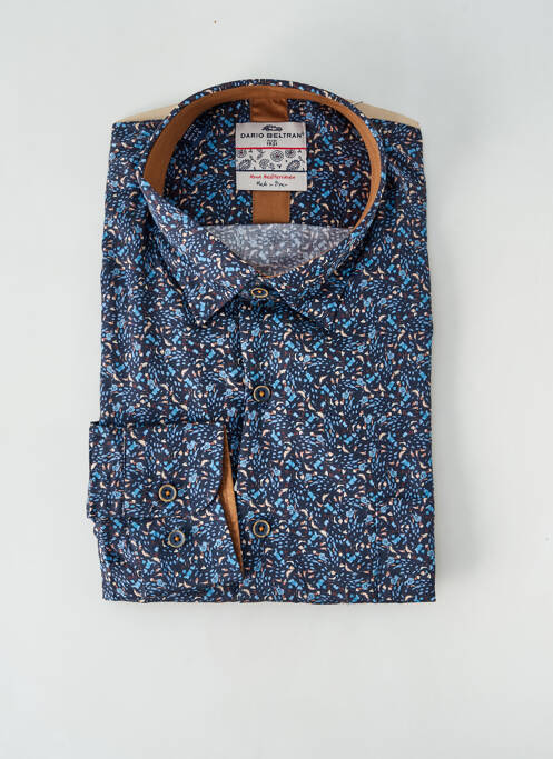 Chemise manches longues bleu DARIO BELTRAN pour homme