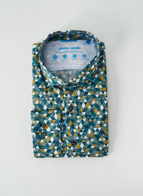 Chemise manches longues vert PIERRE CARDIN pour homme