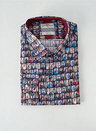 Chemise manches longues imprimé fantaisie bleu DARIO BELTRAN homme