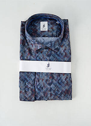 Chemise manches longues imprimé fantaisie bleu JUPITER homme