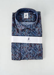 Chemise manches longues imprimé fantaisie bleu JUPITER homme
