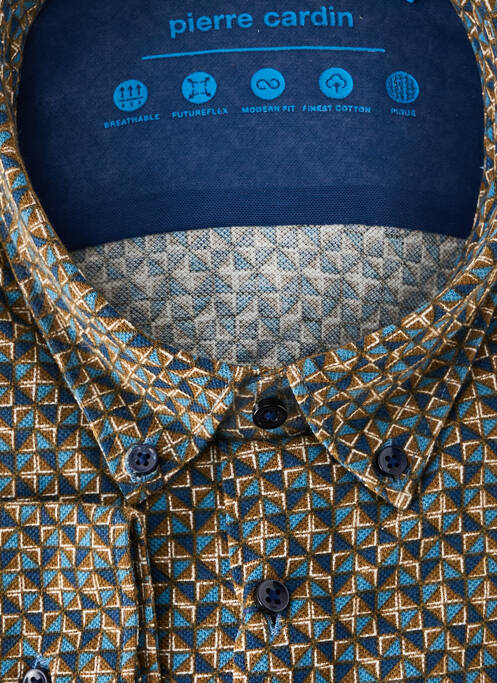 Chemise manches longues vert PIERRE CARDIN pour homme