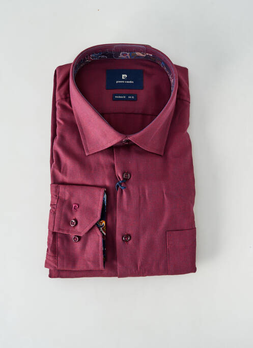 Chemise manches longues violet PIERRE CARDIN pour homme