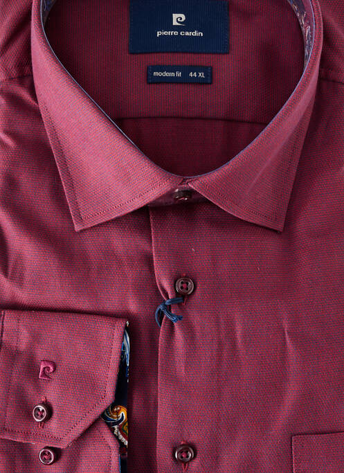 Chemise manches longues violet PIERRE CARDIN pour homme